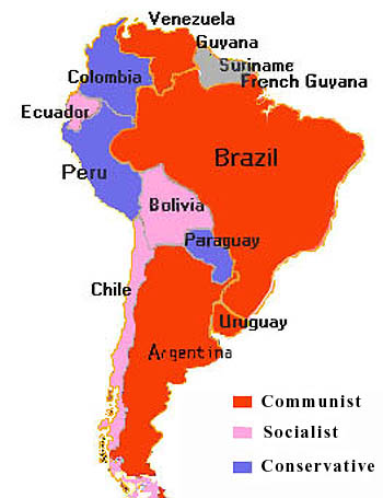 A political map of South America