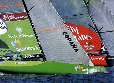 The Spanish kings yacht racing team