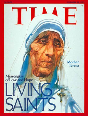 Time magazine with Mother Teresa on the cover