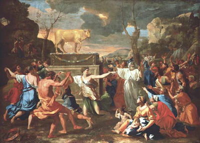 Jews adore the golden calf