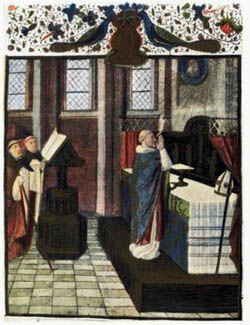 A medieval picture of the Tridentine Mass