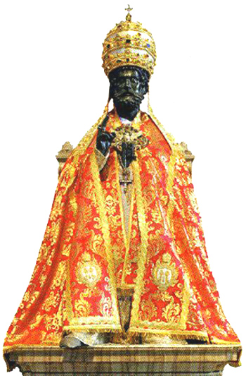 St Peter in pontifical vestments
