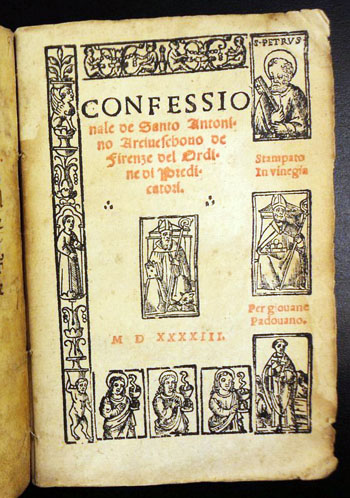 traditional manuscript on confession