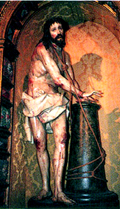A statue of Christ Scourged