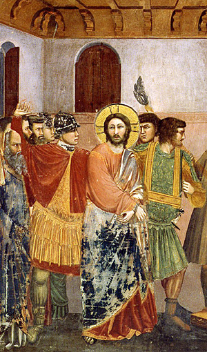 Christ before Caiaphas, by Giotto