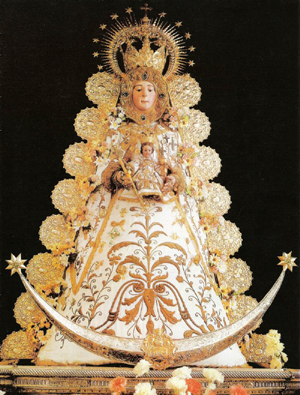 The miraculous statue of the Virgen del Rocio