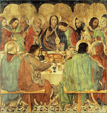 Our Lord instituting the Holy Eucharist during the last supper