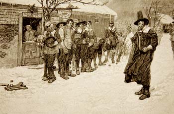 Puritans against Christmas
