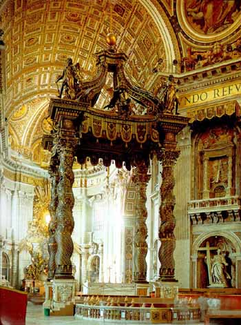 St Peter altar and baldachin