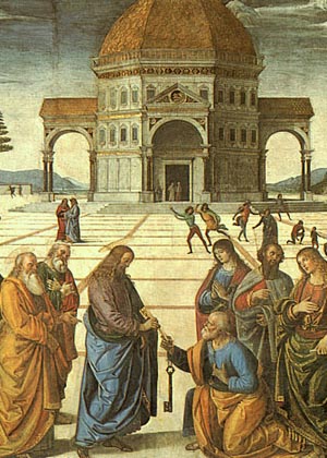 Our Lord delivers the Keys of His Church to St. Peter, Pietro Perugino