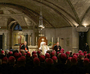 Benedict meeting with Bishops in the US in 2008